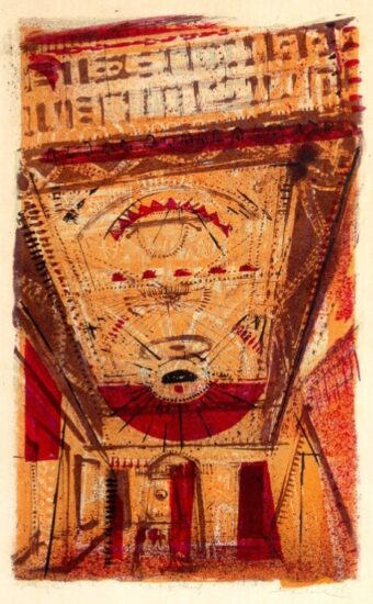 Wayne Thiebaud Lithograph, Marquee, 1956