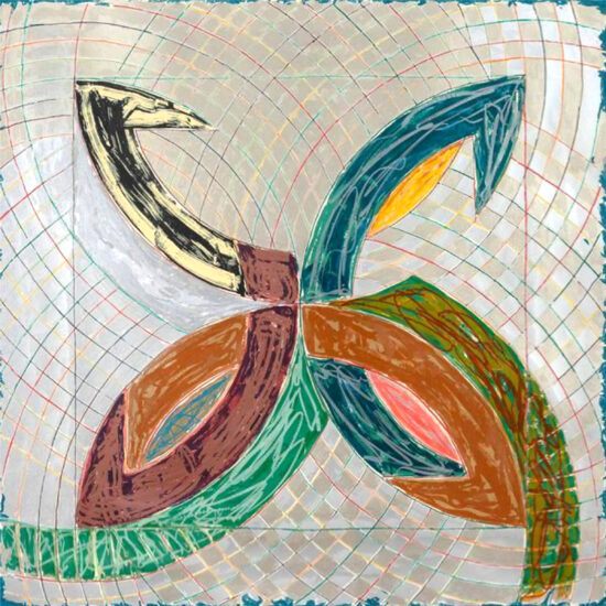 Frank Stella Lithograph, Polar Co-ordinates V, 1980