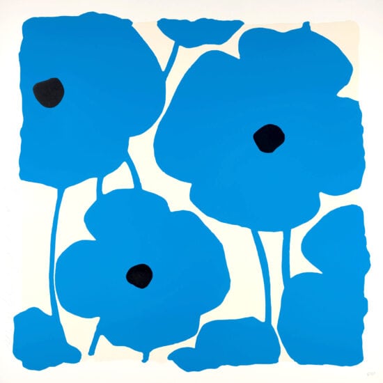 Donald Sultan Screen Print, Seven Blues Jan. 24, 2024