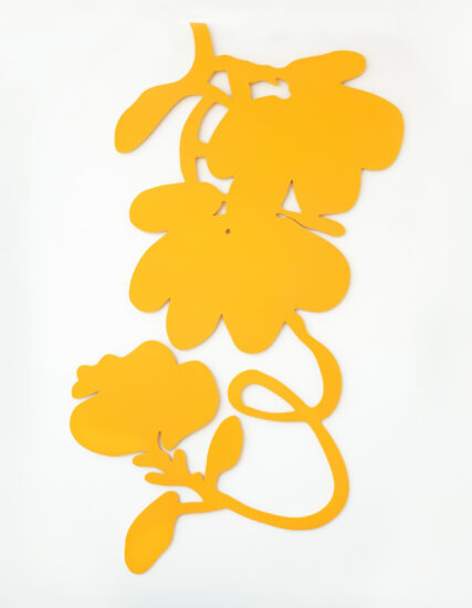 Donald Sultan Sculpture, Three Yellow Lantern Flowers, 2022
